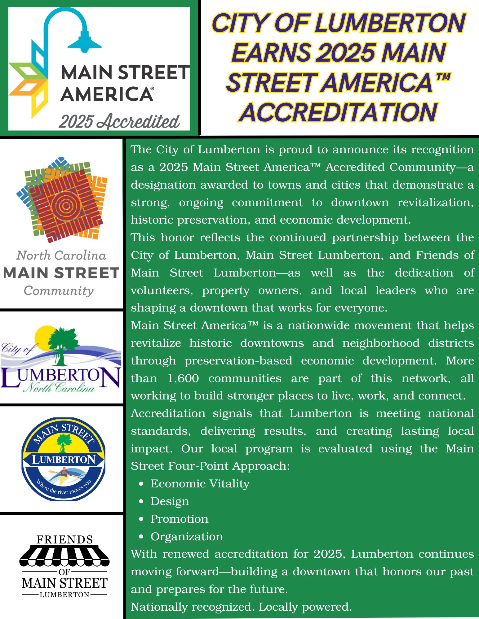 City Earns MS Accreditation Poster